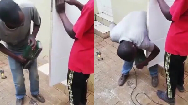 Sommige mensen snappen het principe van een schuurmachine niet