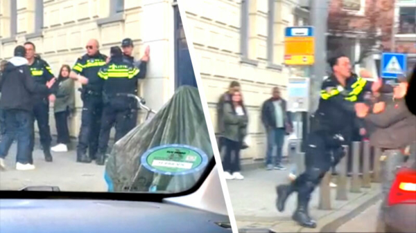 Agent in Rotterdam-Noord beukt burger naar de grond die aanhouding belemmert