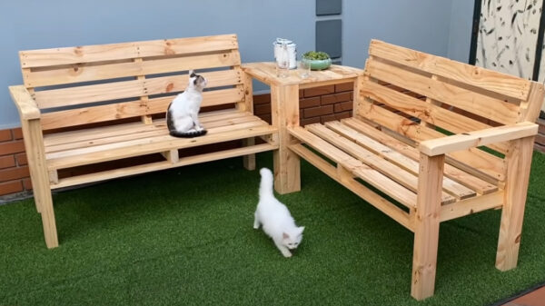 Goedemorgen. Tijd om een paar pallets in een vette tuinbank te veranderen