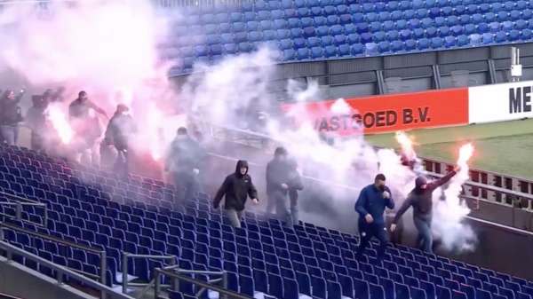 Feyenoordfans 'met sleutel van de Kuip' lopen doodleuk stadion in tijdens wedstrijd