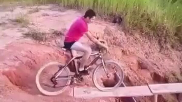 Zijn evenwicht bracht hem BIJNA tot het eind