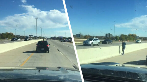 Aan de politie ontsnappen is best een uitdaging als je handboeien om hebt