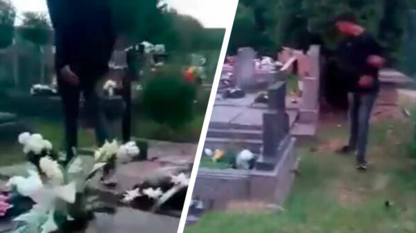 Bizar: groep jongeren sloopt begraafplaats in het Tsjechische Košický