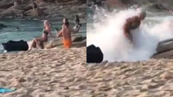 Instagram-modepoppetje krijgt tijdens fotoshoot een nogal natte verrassing