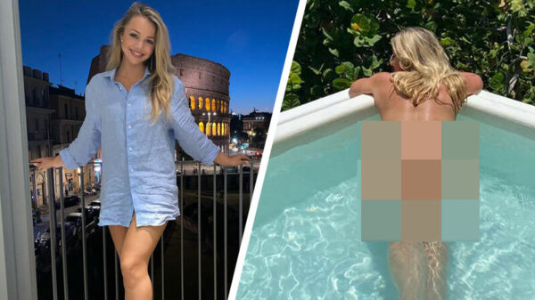 Ooh la la. Emma Heesters sluit haar vakantie in een minimaal outfitje af