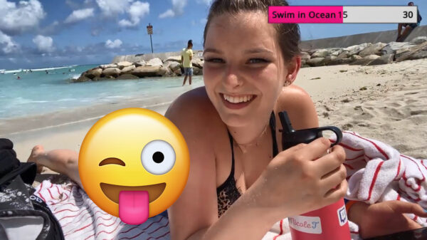 Strandganger weet streamer 'TheNicoleT' vast te leggen voor het nageslacht