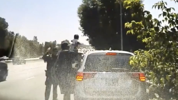 Held: agent redt stikkende baby midden op de snelweg