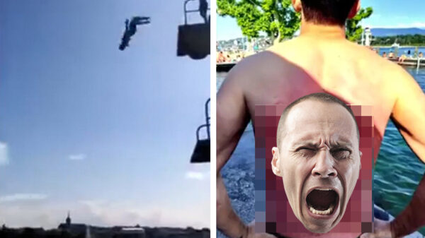 Hoe je NIET moet landen als je van een 10 meter hoge duikplank springt