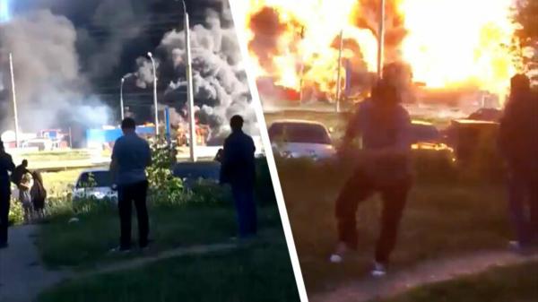 Nieuwe beelden van mega-explosie bij Russisch tankstation