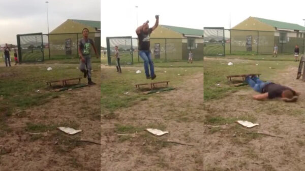 Papa doet even een frontflip voor