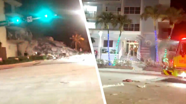 Video: gebouw in Surfside (Florida) ingestort, vermoedelijk appartementencomplex