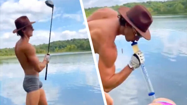 Hele vreemde golfvideo is nogal... vreemd