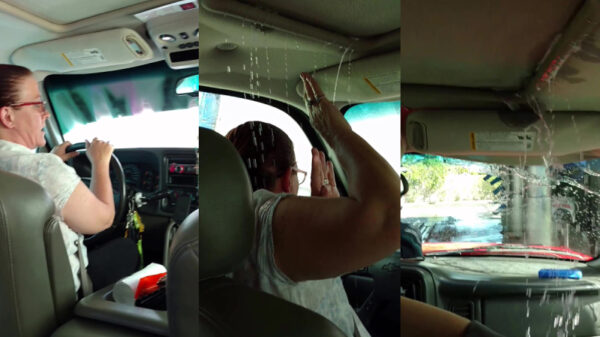 Lekkend dakraam zorgt voor flink waterballet in de wasstraat