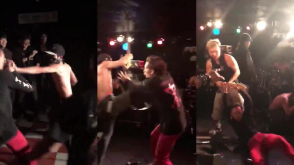 Concertbezoeker krijgt stevige portie smeer van de bassist