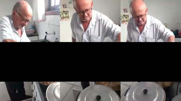 Opa heeft behoorlijk geniale lifehack tegen hete spetters tijdens het koken