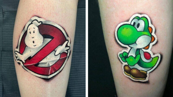 Is het een sticker? Is het een tattoo? Het is in elk geval supervet!