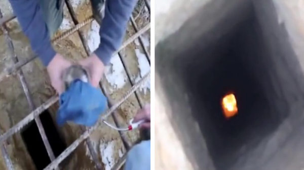 Wat gebeurt er als je molotovcocktails in een oude mijnschacht kiepert?