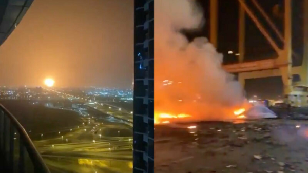 Bizar grote explosie op containerschip in de Jebel Ali-haven van Dubai