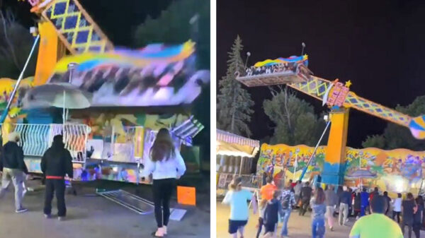 Publiek schiet te hulp als kapotte kermisattractie bijna omkiepert