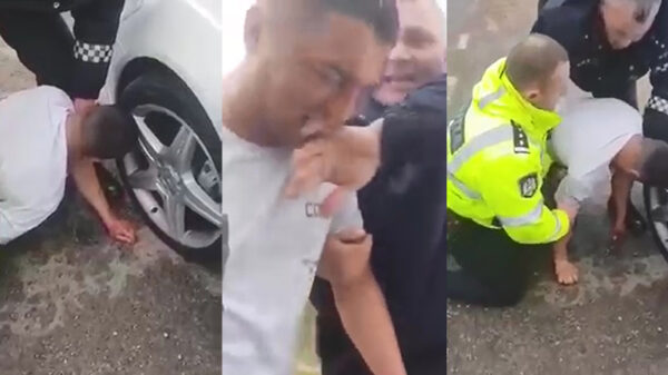 Suarez laat vinger van politieagent niet los tijdens arrestatie