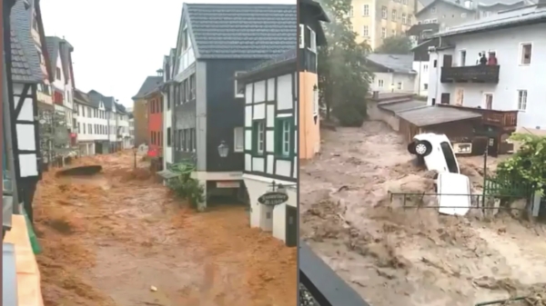Zondvloed in Oostenrijk: Hallein en Salzburg compleet ondergelopen