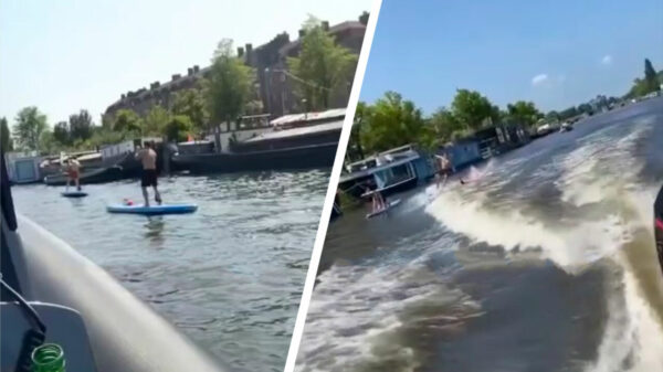 Hufters in speedboot vinden zichzelf héél grappig door suppers te pesten