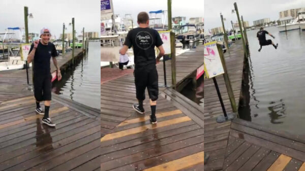 Verkeerd inschatten van waterdiepte resulteert in pijnlijke landing