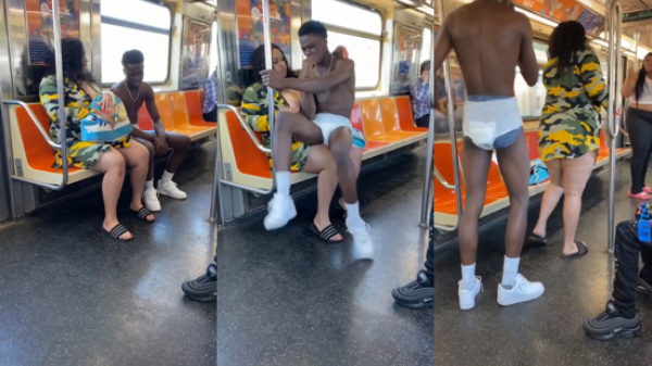 Borstvoeding geven aan een volwassen man in de metro is helemaal niet raar