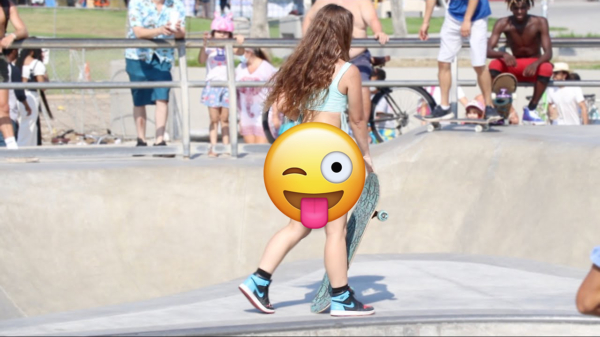 Skatergirl Pauline Branom trekt veel bekijks met haar 'trucs' op het skatepark