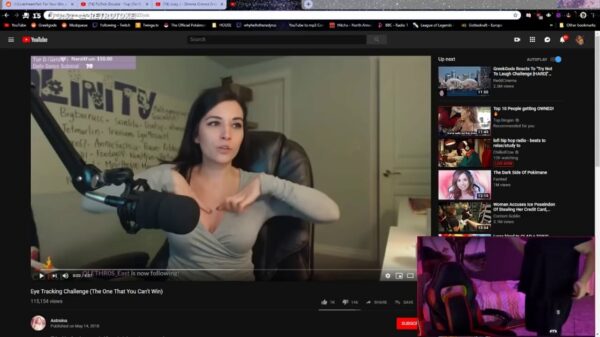 Twitcher doet een eye tracking challenge voor alle mannen in de wereld