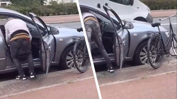 Whut: auto in Den Haag wordt op klaarlichte dag leeggetrokken