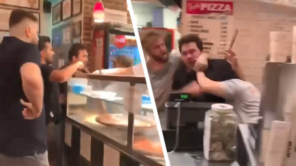 De klant is niet altijd koning: pizzeria verandert in een worstelring