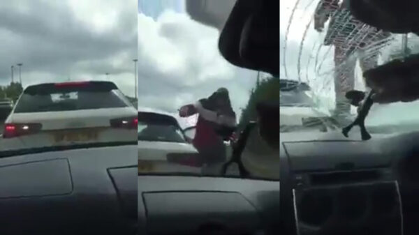 Carglass in Manchester heeft er na deze roadrage weer een klant bij