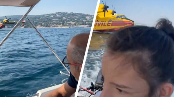 Niet slim: tijdens enorme bosbranden in Saint-Tropez met je boot varen
