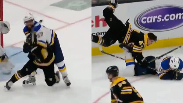 IJshockeyer neemt wraak op tegenstander met kogelharde bodycheck