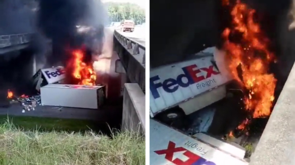 De reden dat je pakketje waarschijnlijk ietsje later is: Fedex-trucks vliegen in brand na crash