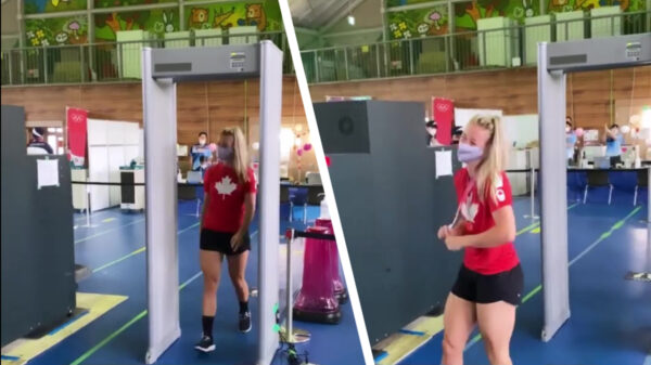 Olympisch Kampioene Kelsey Mitchell blijkt prima gevoel voor humor te hebben