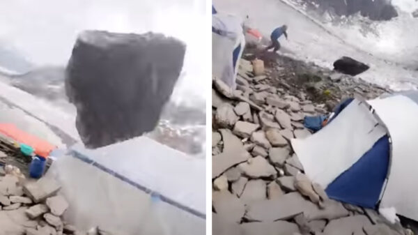 Uit de oude doos: die keer dat bergbeklimmers net niet verpletterd werden door een vallende rots