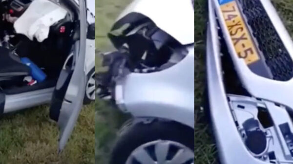 Vrouwen rijden auto total loss na het zoveelste ballonnetje met lachgas