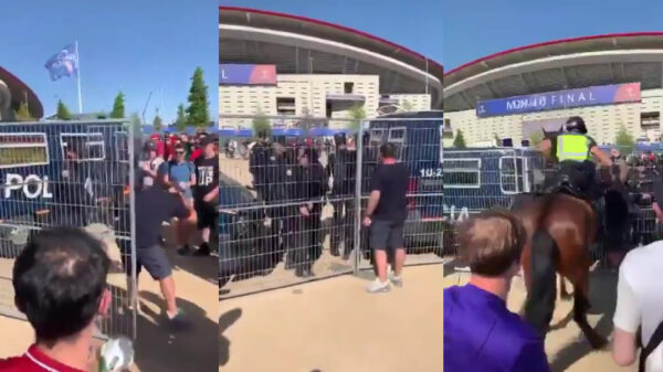 Dronken Engelse voetbalsupporter kopt tot twee keer toe een gummiknuppel