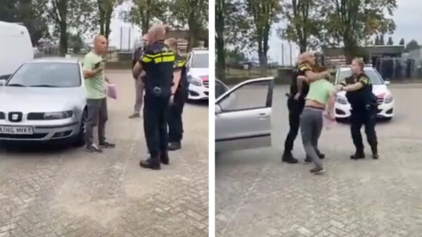 King Mike is niet van plan om mee te werken en wordt vakkundig aangehouden door de politie