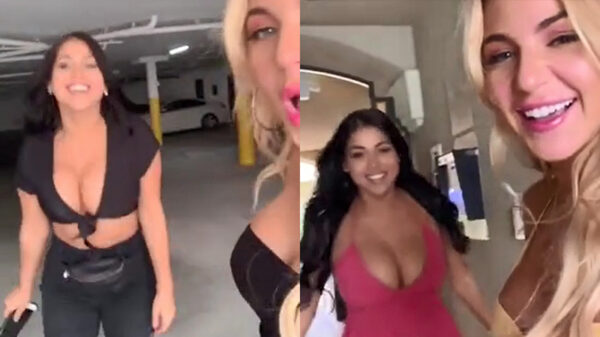 Brittanie Nash helpt vriendinnetje Tori Ross met haar zware boodschappentassen