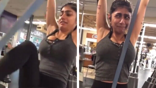 De training van Mia Khalifa leverde haar een dikke lip op