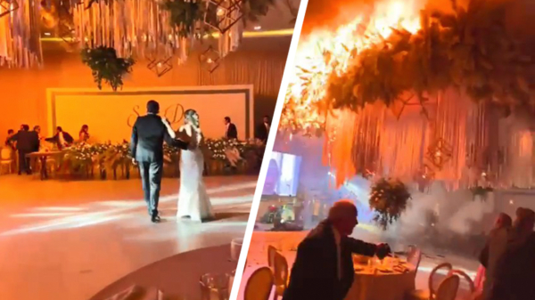 Vuurwerk tijdens bruiloft zorgt ervoor dat zaal in lichterlaaie staat