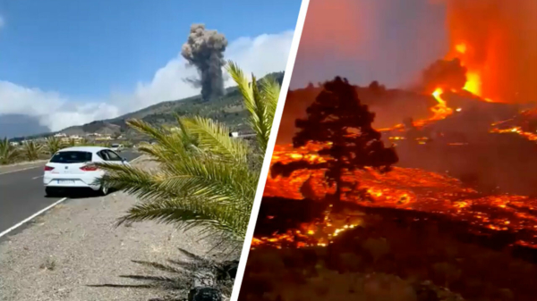 De vloer is lava op het Canarische Eiland 'La Palma', 5000 mensen geëvacueerd