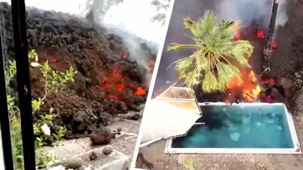 Canarisch eiland La Palma langzaam onder een dikke laag lava bedolven
