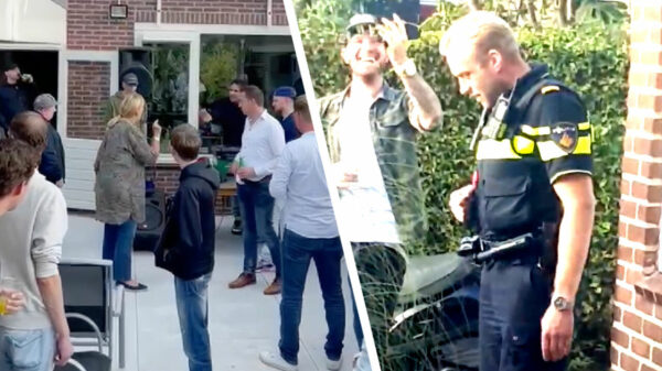 Buurvrouw is klaar met de herrie en komt feestje met Outsiders verpesten