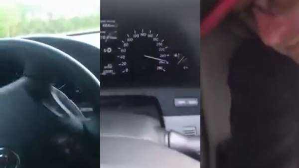 Crashpiloot filmt zelf hoe hij met 260 km/h zijn Lexus niet in bedwang houdt