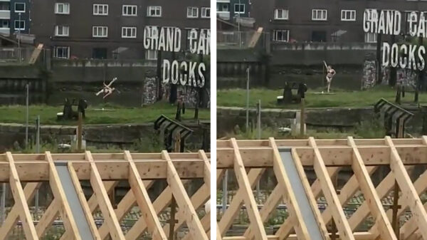 Ierse bouwvakkers hebben in elk geval een lekkere afleiding op het werk