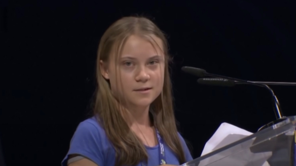 Greta Thunberg vertelde in haar speech weer een heleboel bla bla bla
